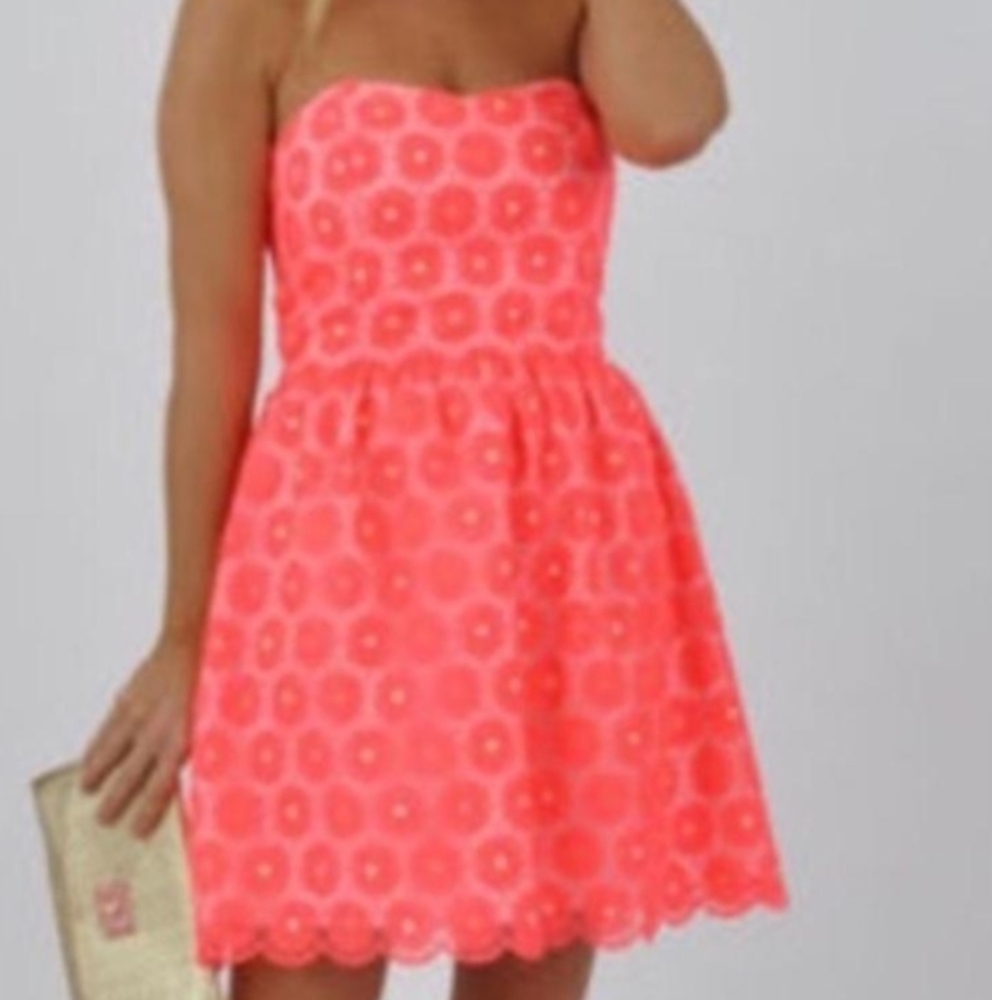 Lilly Pulitzer Strapless Pink Dress